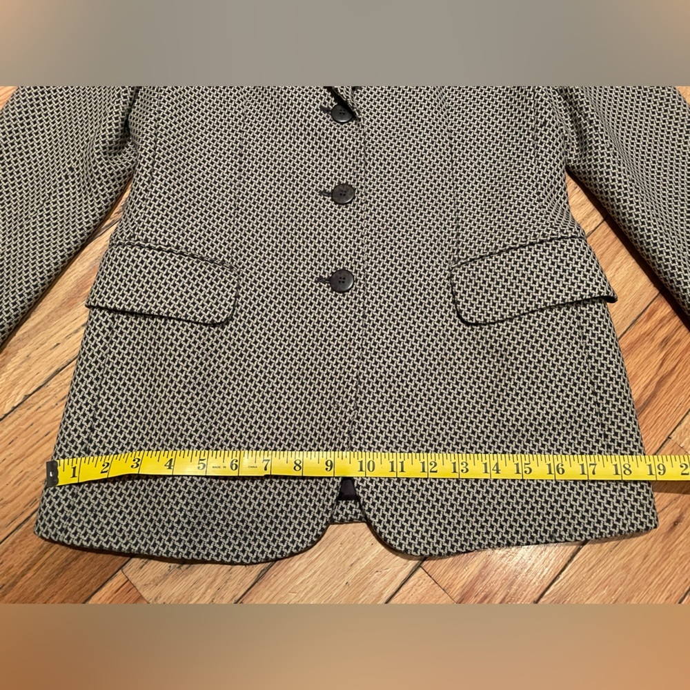 Missoni Donna 100% Wool Black/White Geometric Blazer Made In Italy Womens Size 6 - Picture 13 of 14